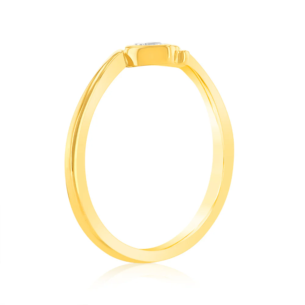 Luminesce Lab Grown Single Diamond Ring In 9ct Yellow Gold - Image 3