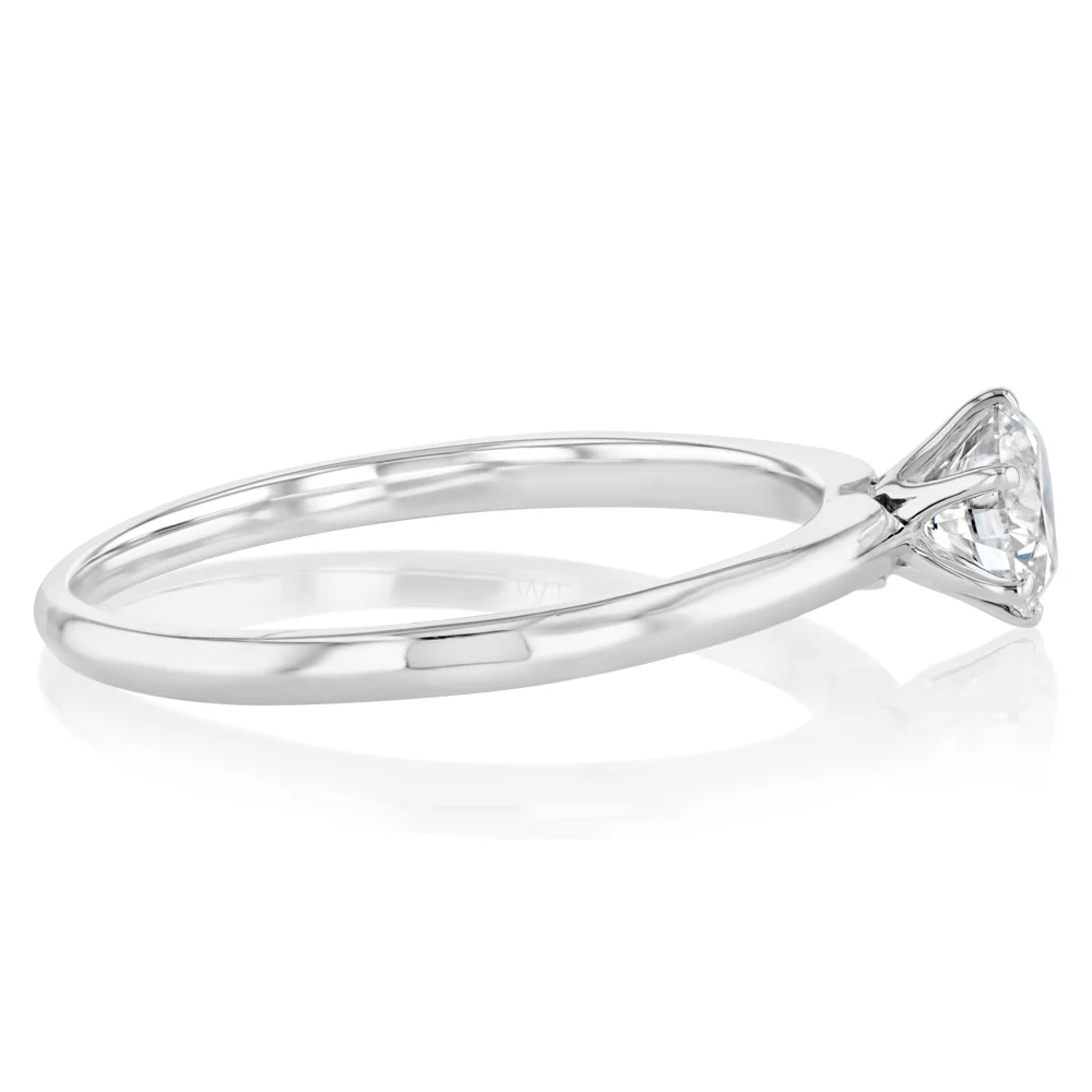 Luminesce Lab Grown Sterling Silver 1/2 Carat Diamond Solitaire Ring - Image 2