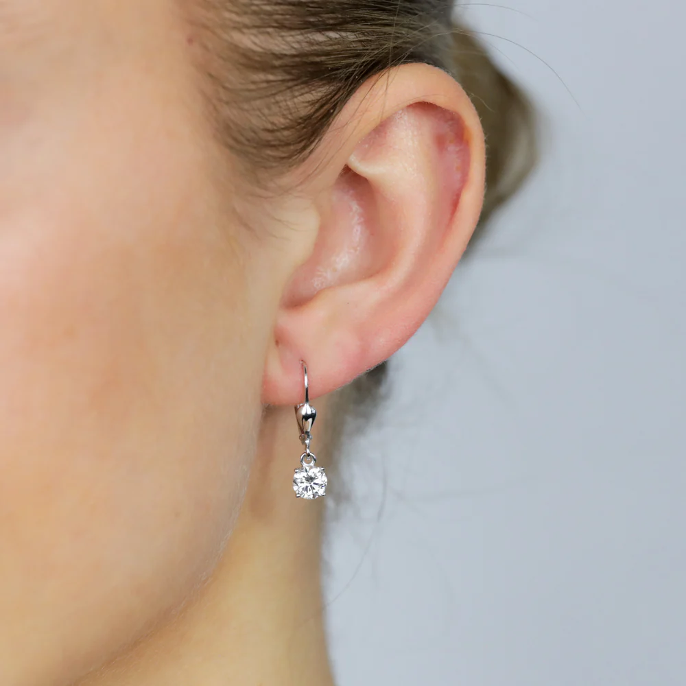 Luminesce Lab Grown Sterling Silver 1.20 Carat Diamond Earrings - Image 2