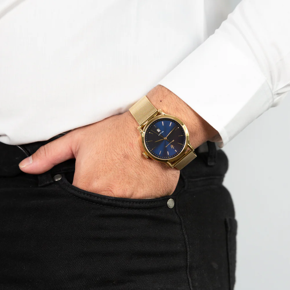 Maserati R8853118020 Epoca Blue Dial Gold Tone Mesh Mens Watch - Image 2