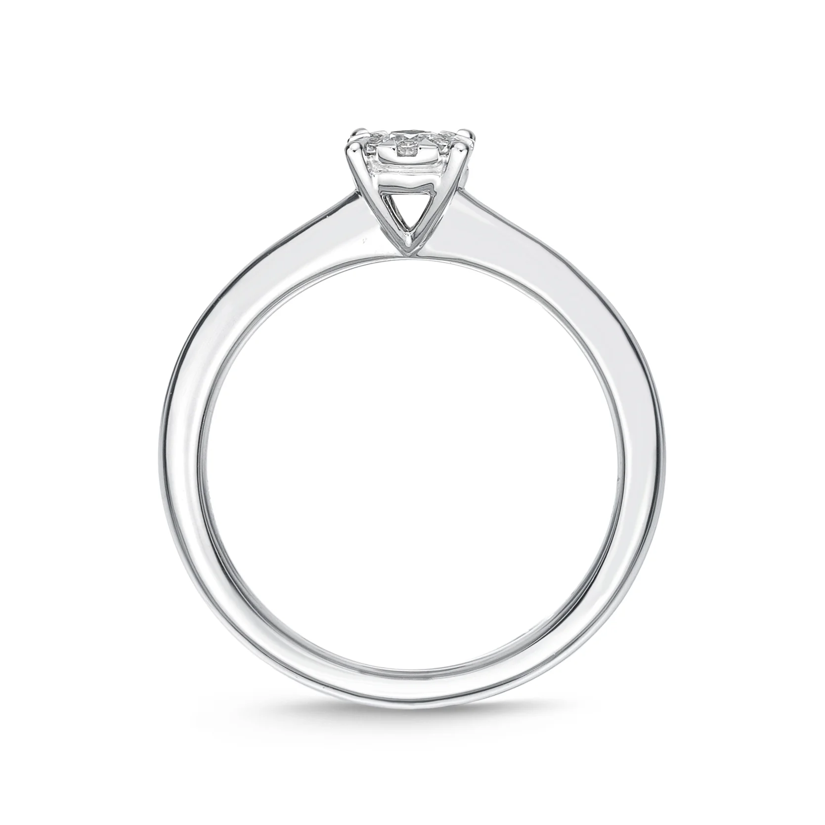 Memoire 18ct White Gold 0.15 Carat Diamond Bouquet Solitaire Ring - Image 2