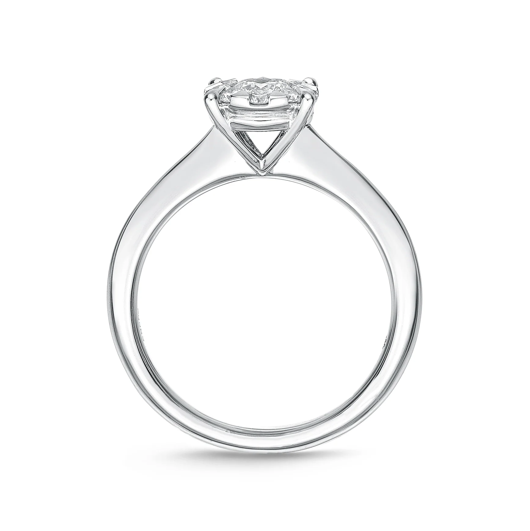 Memoire 18ct White Gold 0.30 Carat Diamond Bouquet Solitaire Ring - Image 3