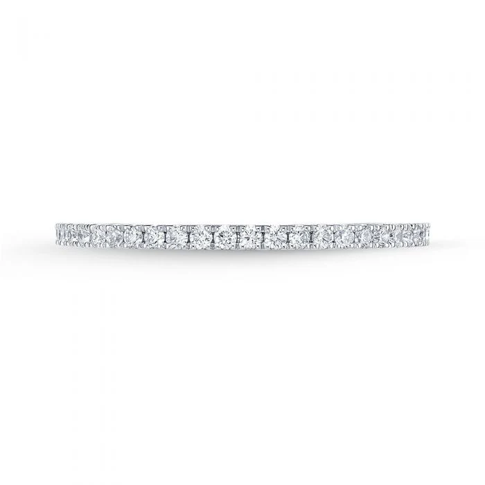 Memoire 18ct White Gold 1/5 Carat Diamond Eternity Band with 3/4 band of Diamonds - Image 3
