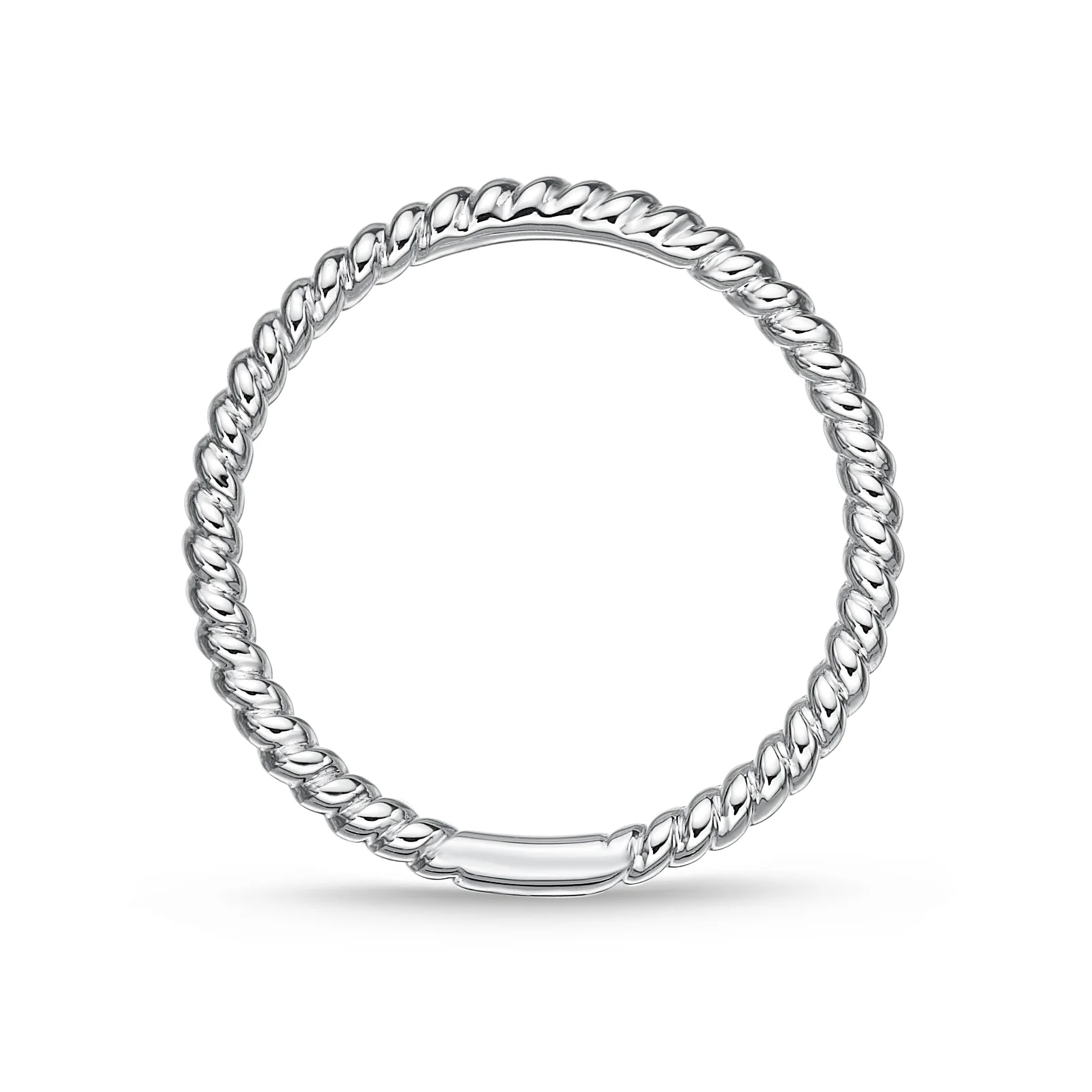 Memoire 18ct White Gold Twisted Stack Ring - Image 2