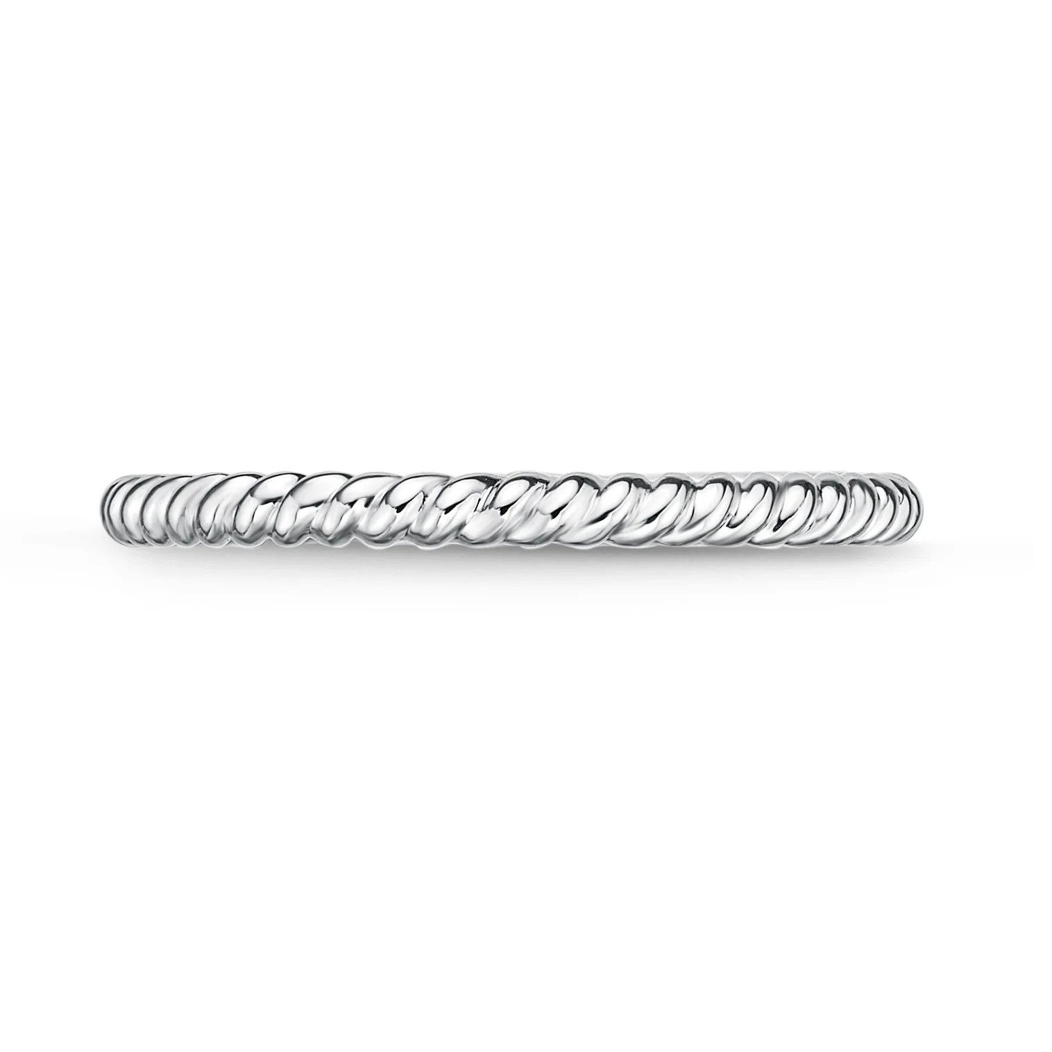 Memoire 18ct White Gold Twisted Stack Ring - Image 3