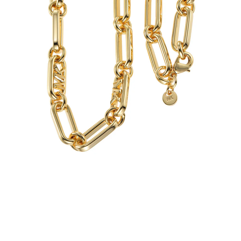 Michael Kors 14ct Gold Plated Brass Premium Empire Link Chain - Image 2