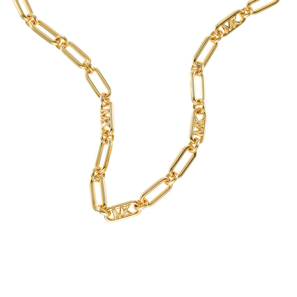 Michael Kors 14ct Gold Plated Brass Premium Empire Link Chain - Image 3