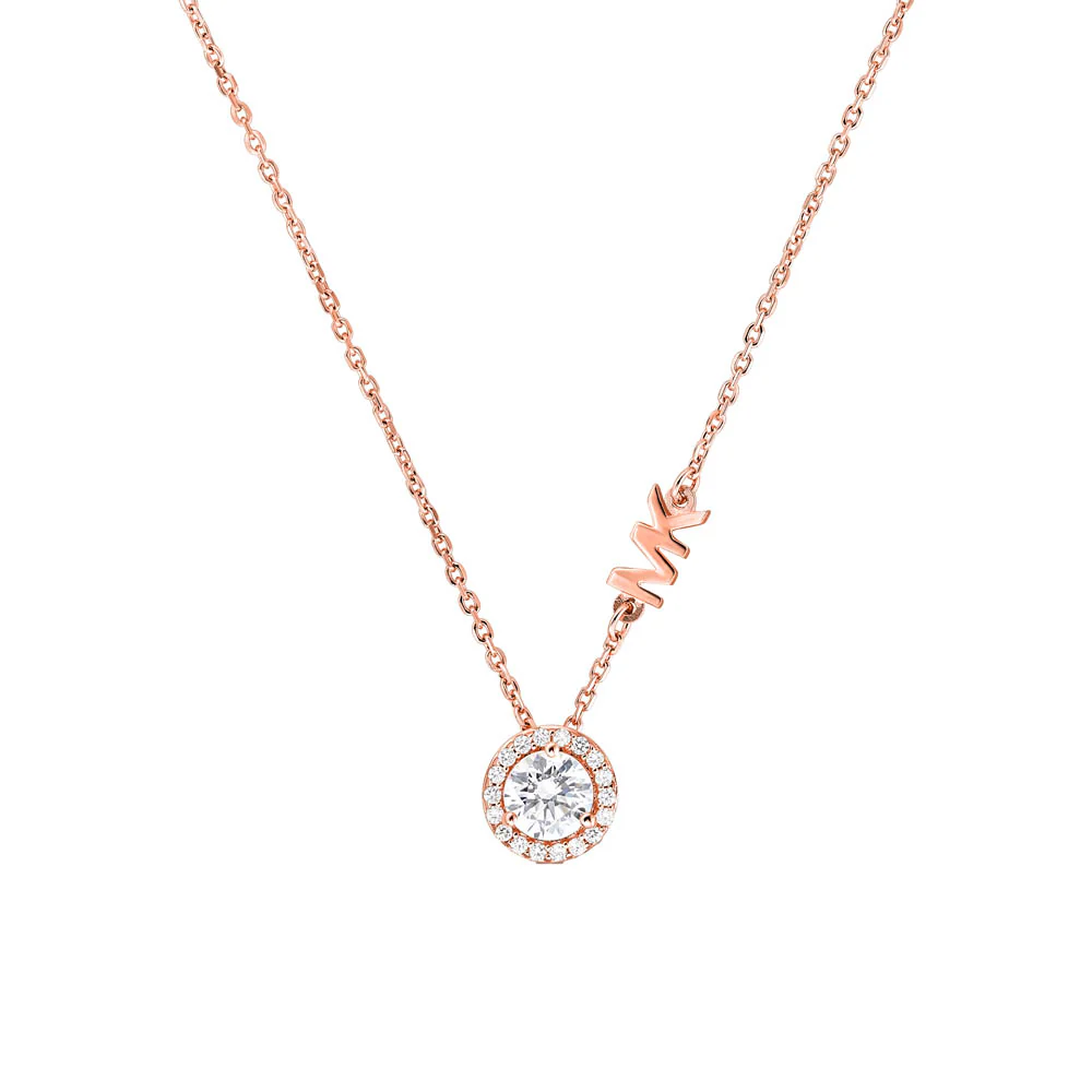 Michael Kors 14ct Rose Gold Plated  Sterling Silver Premium Round Pendant With Chain - Image 2