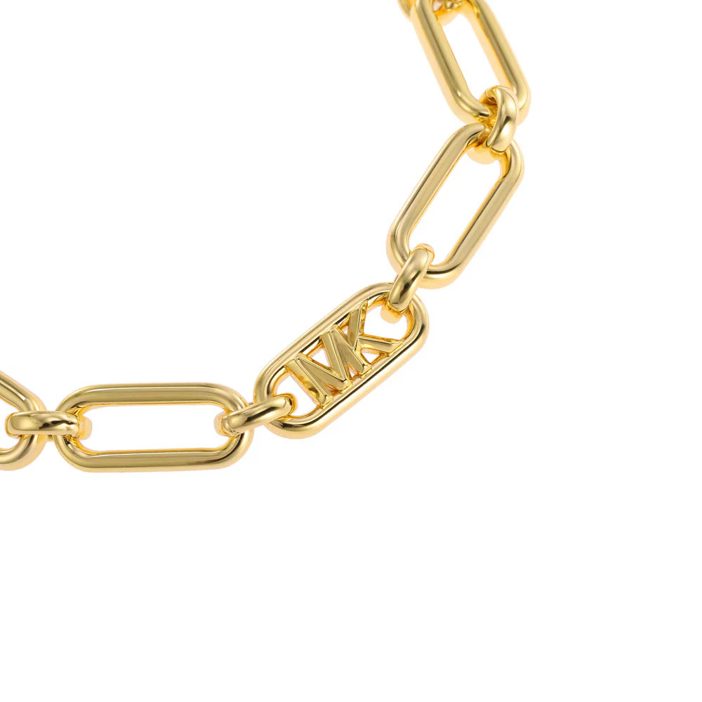 Michael Kors 14ct Yellow Gold Plated Brass Premium Empire Link Chain Bracelet - Image 2
