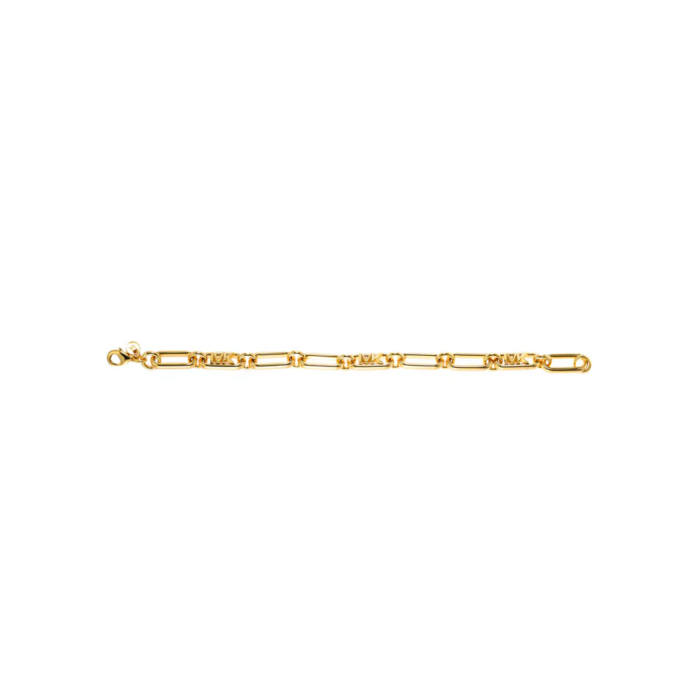 Michael Kors 14ct Yellow Gold Plated Brass Premium Empire Link Chain Bracelet - Image 4
