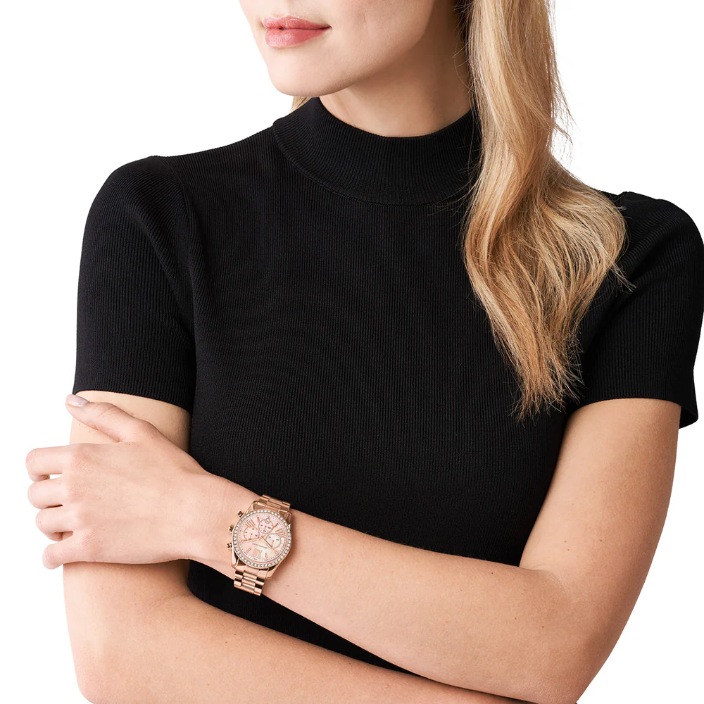 Michael Kors MK7242 Lexington Lux Rose Tone Womens Watch - Image 4
