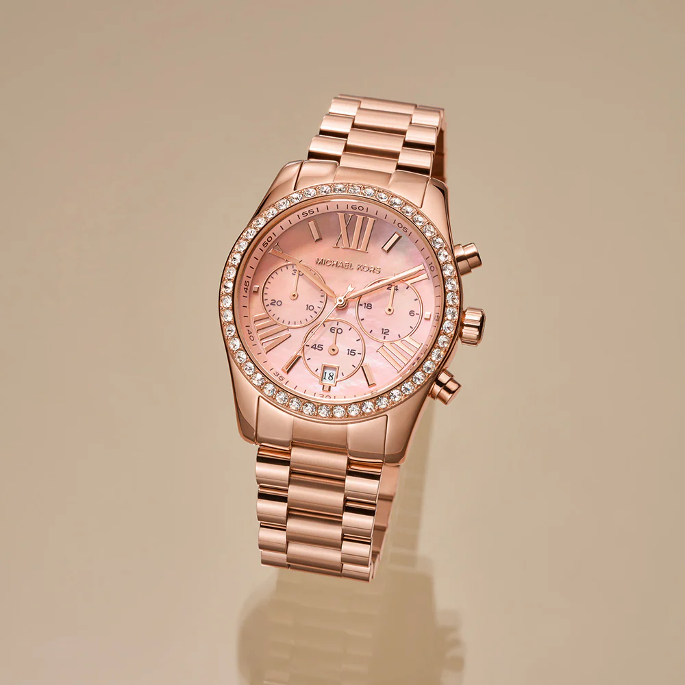 Michael Kors MK7242 Lexington Lux Rose Tone Womens Watch - Image 5