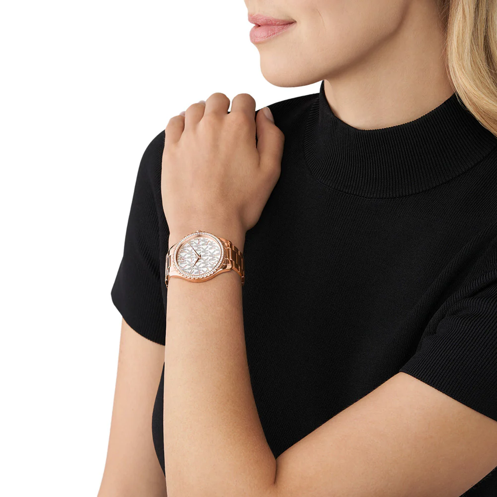 Michael Kors MK7297 Layton Rose Tone Womens Watch - Image 4