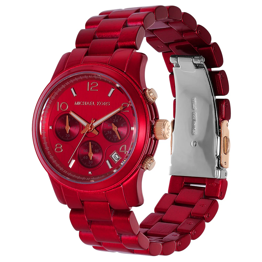 Michael Kors MK7436 Runway Red Tone Womens Watch - Image 3