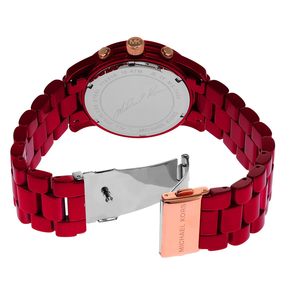 Michael Kors MK7436 Runway Red Tone Womens Watch - Image 5