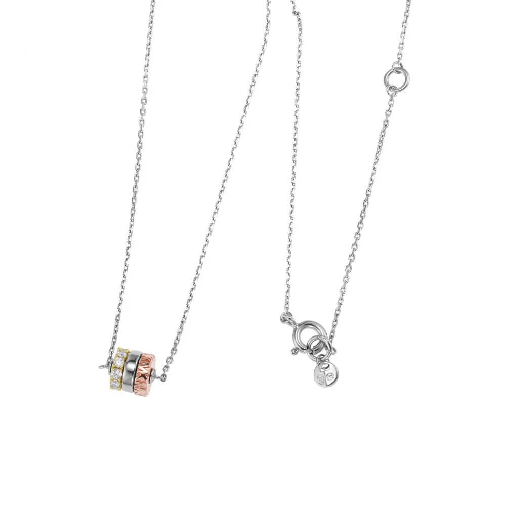 Michael Kors Multi Tone Gold And Rose Gold Plated Sterling Silver Premium Pendant With Chain - Image 2