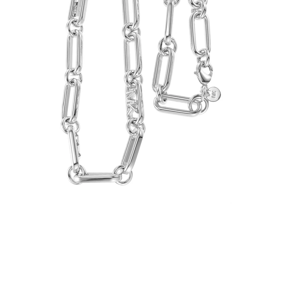 Michael Kors Platinum Plated Brass Premium Empire Link Chain - Image 2