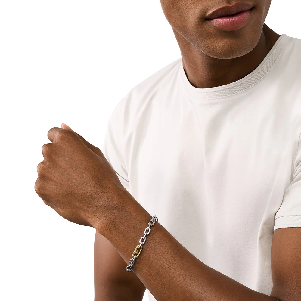 Michael Kors Silver-Plated Stainless-Steel Logo Fancy Curb Bracelet - Image 3