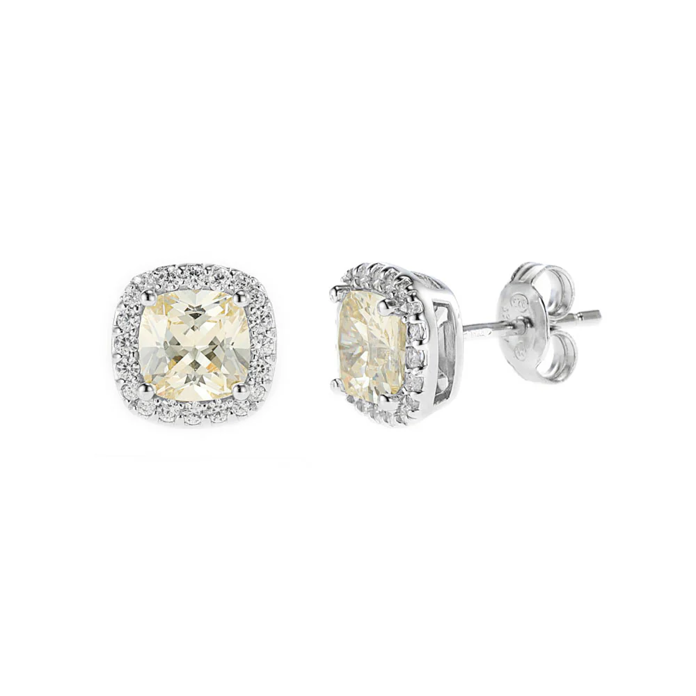 Michael Kors Sterling Silver Premium Cushion Cut Stud Earring - Image 2