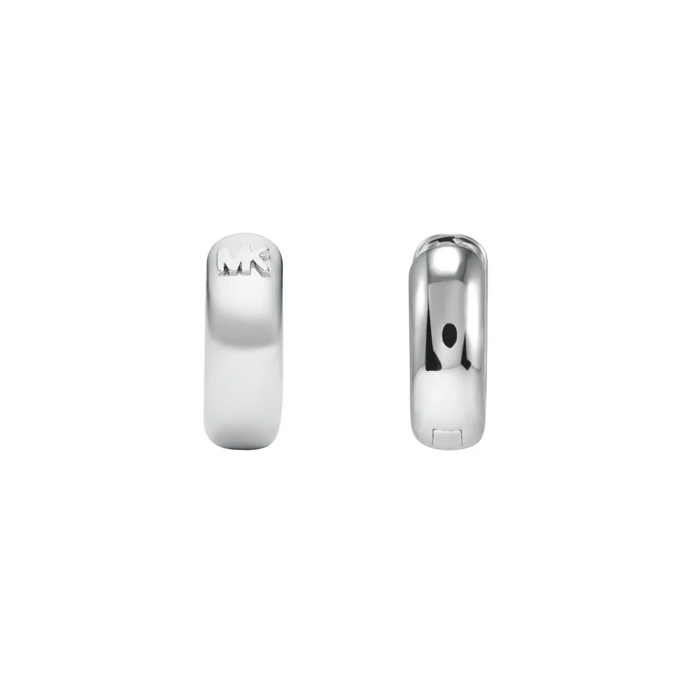 Michael Kors Sterling Silver Premium Huggies Earrings - Image 2