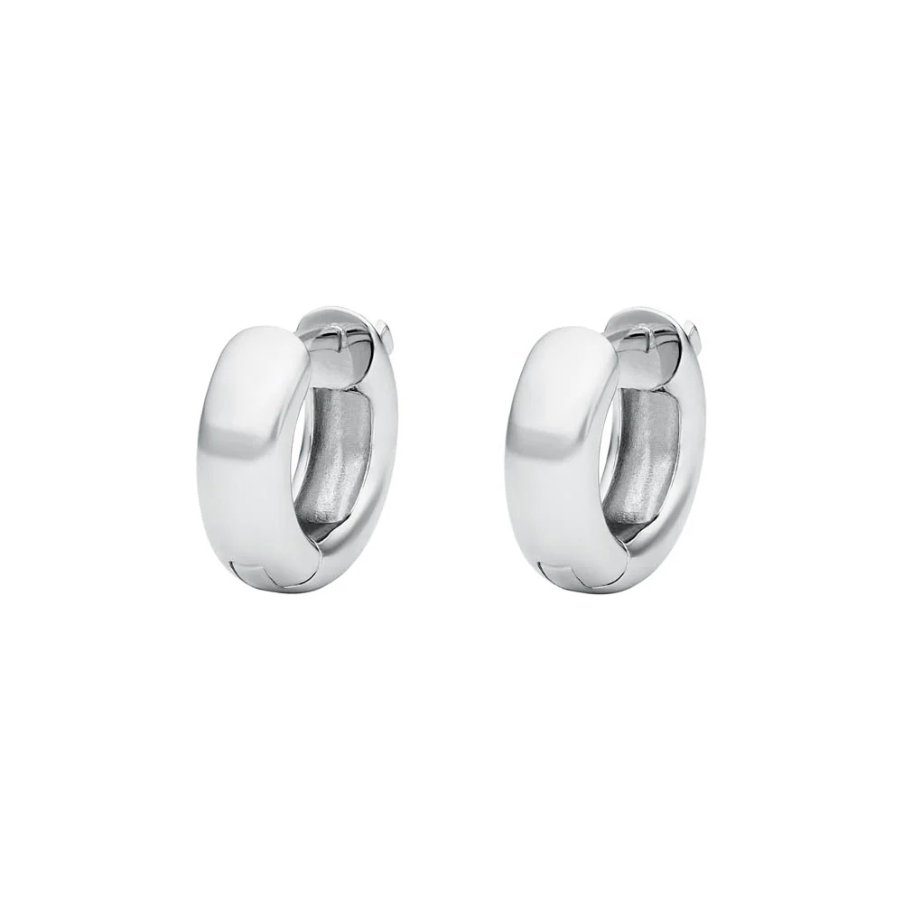 Michael Kors Sterling Silver Premium Huggies Earrings - Image 3