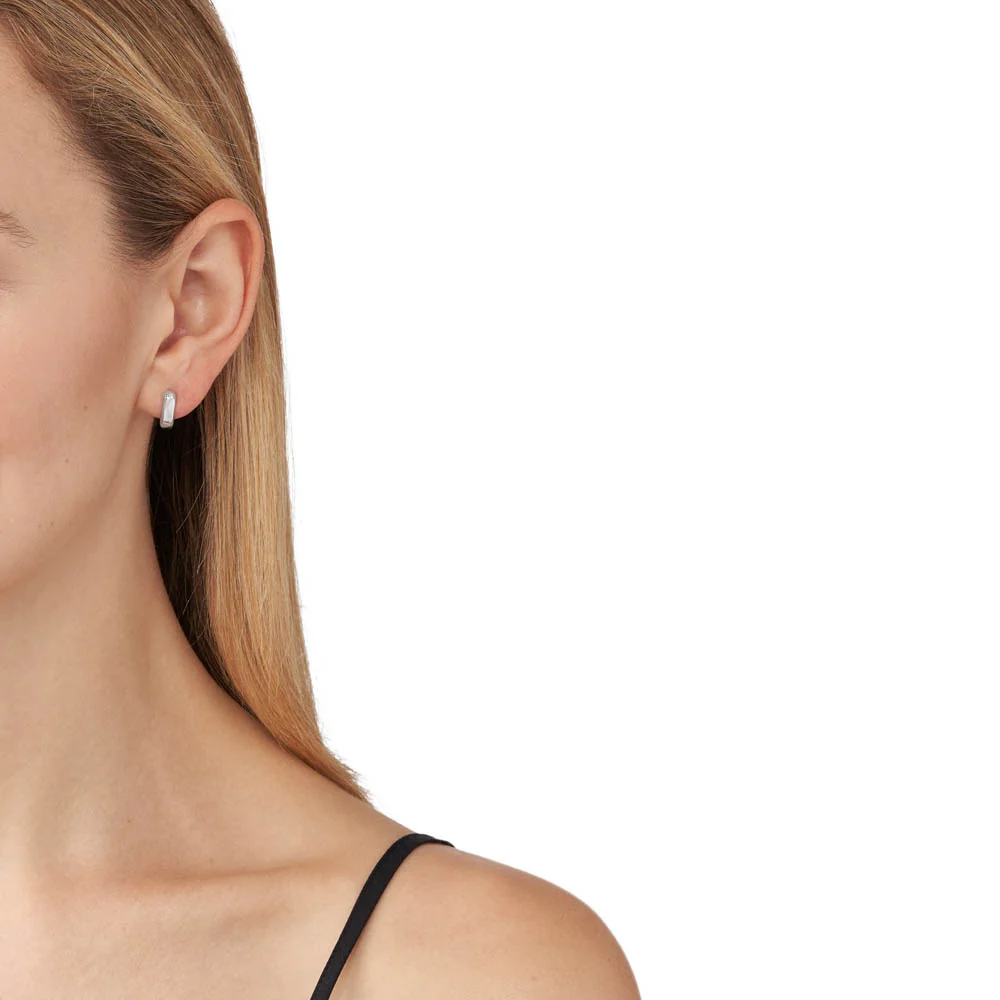 Michael Kors Sterling Silver Premium Huggies Earrings - Image 4