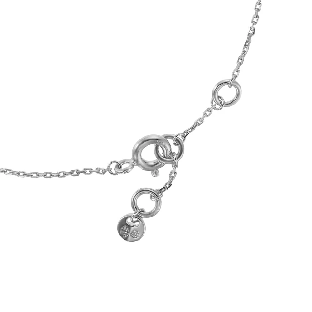 Michael Kors Sterling Silver Premium Tapered Baguette CZ Heart Bracelet - Image 3
