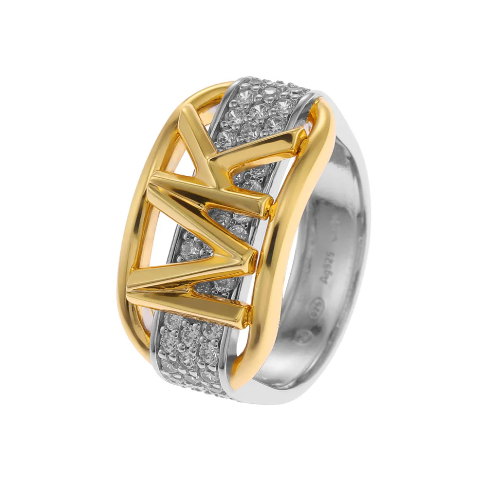 Michael Kors Two Tone Gold Plated Sterling Silver Premium Ring - Image 3
