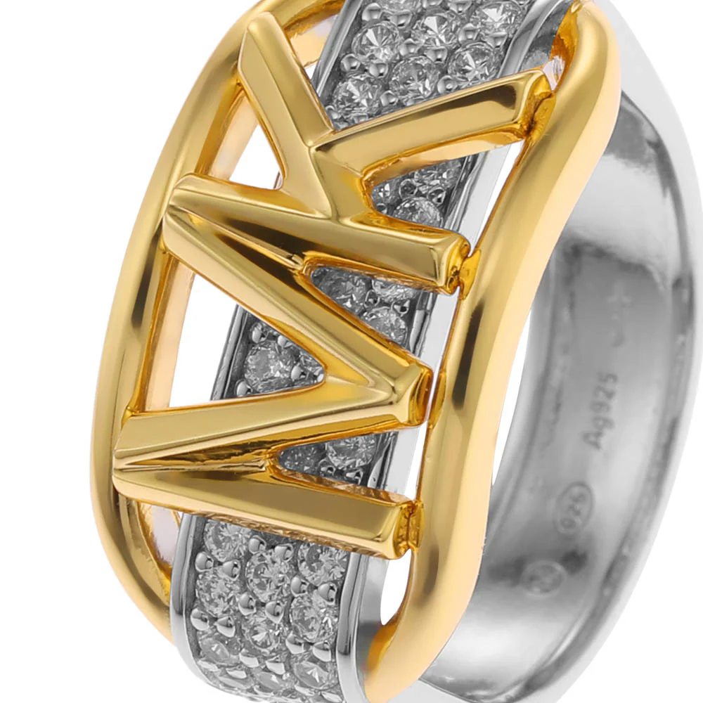 Michael Kors Two Tone Gold Plated Sterling Silver Premium Ring - Image 4