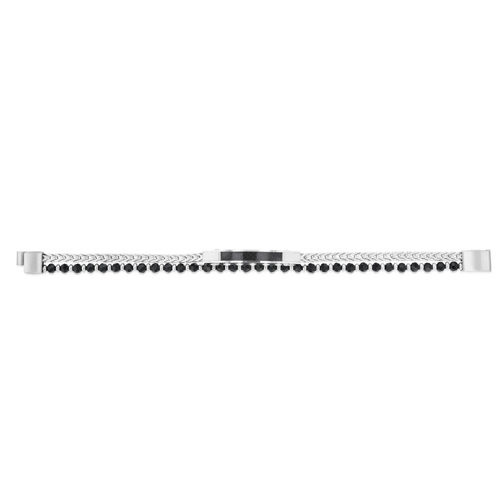 Multi-Strand Beaded Chain Stainless Steel Bracelet - Image 2