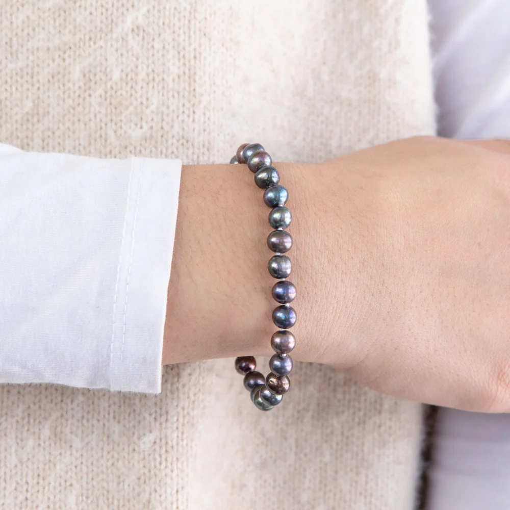 Peacock Freshwater Pearl Boxed Set with Sterling Silver Clasp - Image 2