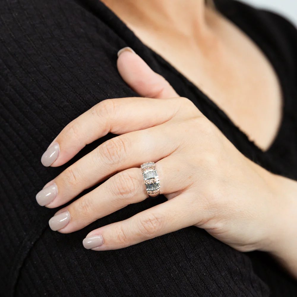 Pink Diamond 18ct White Gold 1 Carat Diamond Ring - Image 2