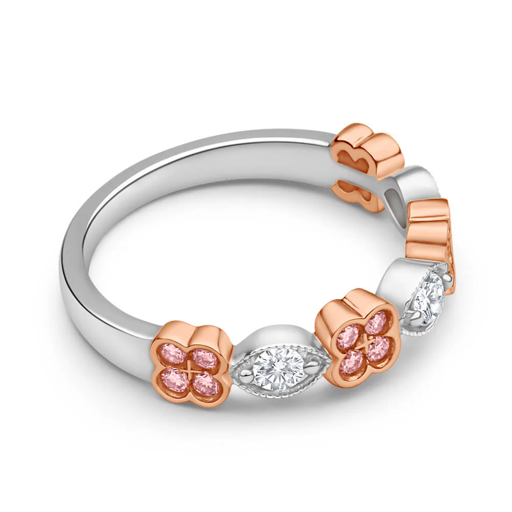 Pink Diamond 18ct White Gold Fancy Diamond Ring - Image 2