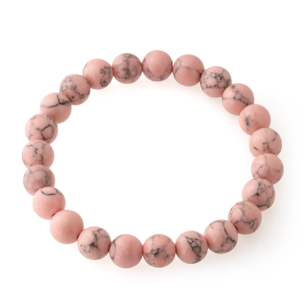 Pink Turquoise Stretch Bracelet - Image 2