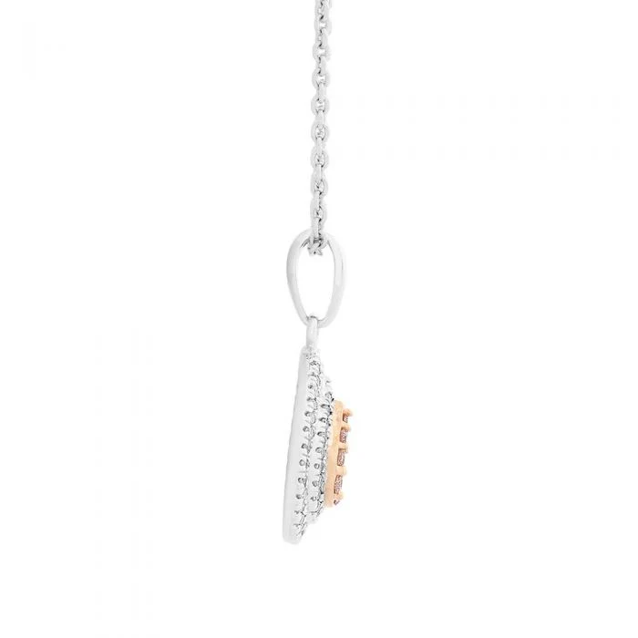 Pink & White Diamond Pear Pendant - Image 2