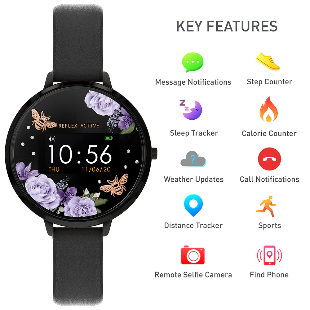 Reflex Active RA03-2018 Series 3 Midnight Garden Smartwatch - Image 3