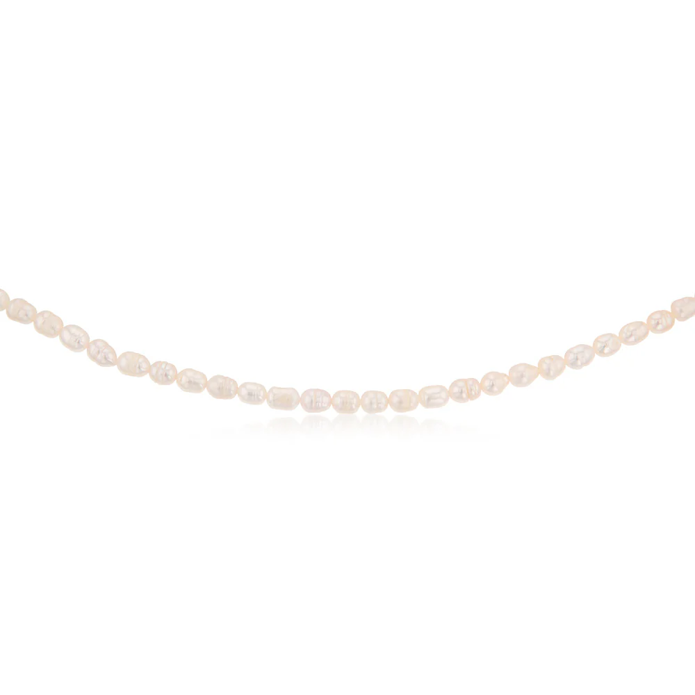 Rice Pearls 6-7mm 45cm Strand on Sterling Silver Extendable Clasp - Image 2