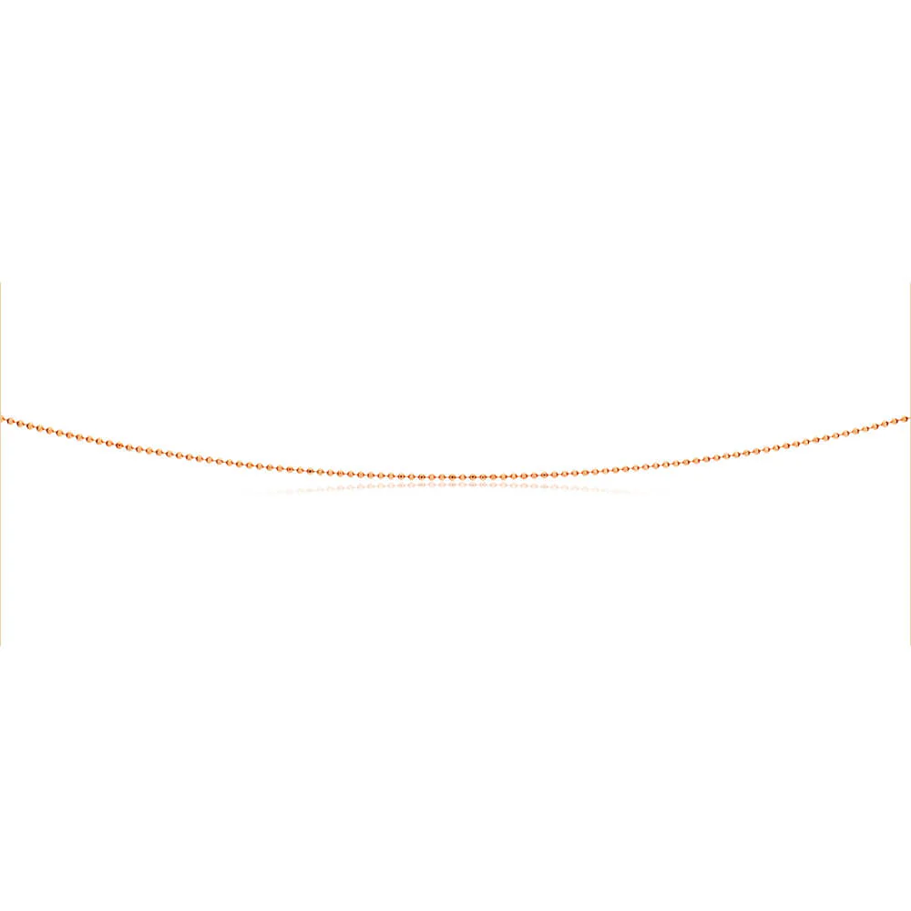Rose Gold Plated Sterling Silver Ball Chain - Image 2