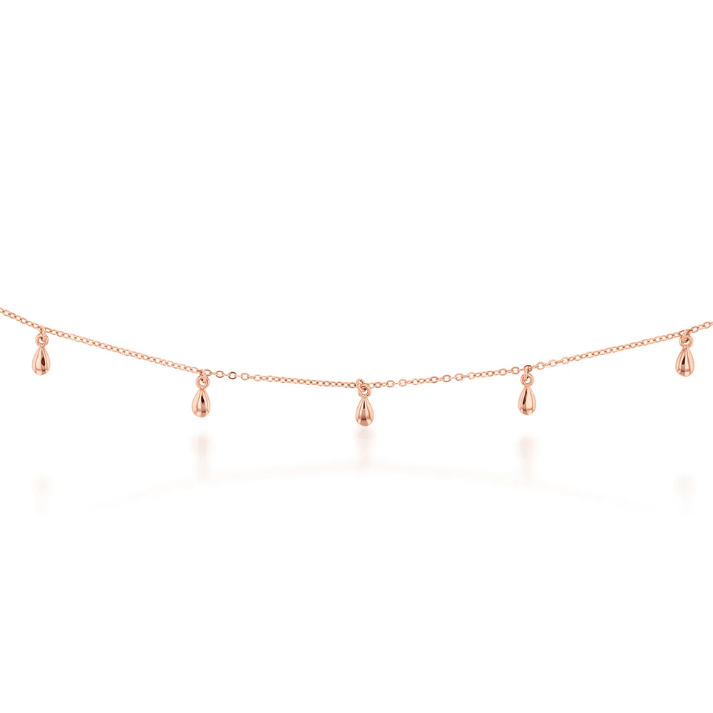 Rose Gold Plated Sterling Silver Fancy Choker Chain - Image 3