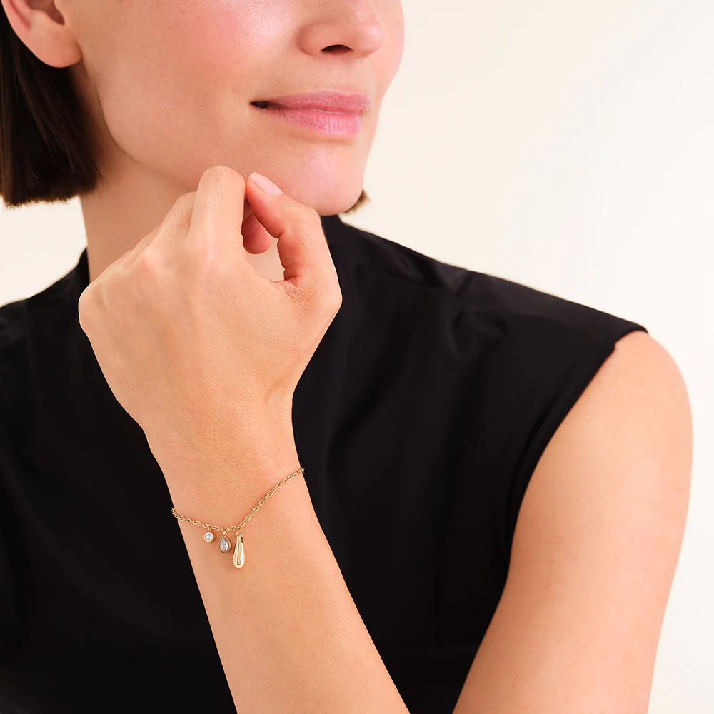 Rosefield Bold Solitary Charms Gold Bracelet - Image 4