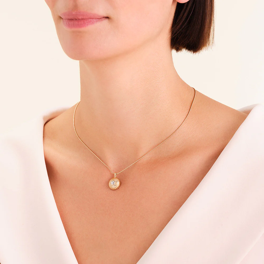 Rosefield Bold Solitary Coin Gold Necklace - Image 5