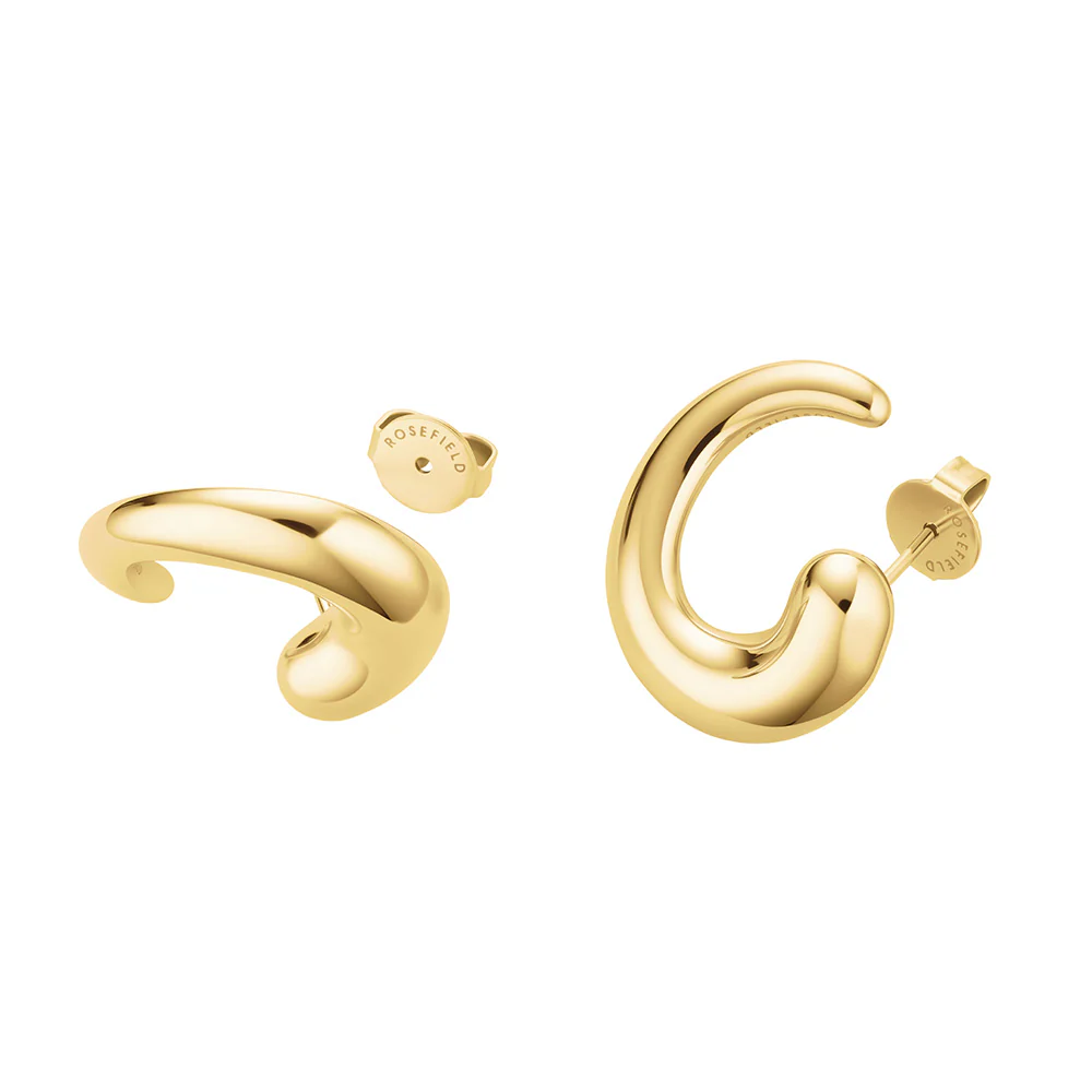 Rosefield Dome Swirl Gold Studs - Image 2
