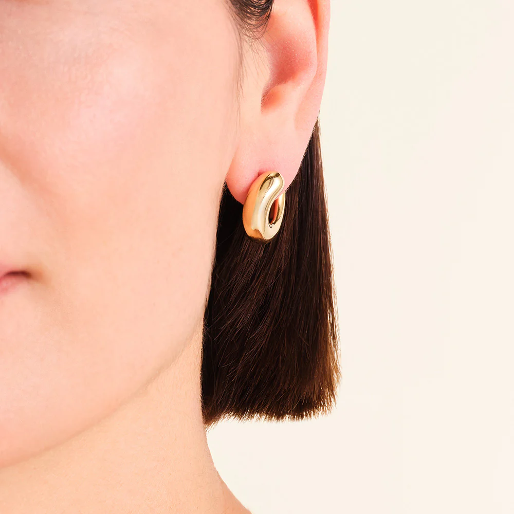 Rosefield Dome Swirl Gold Studs - Image 4