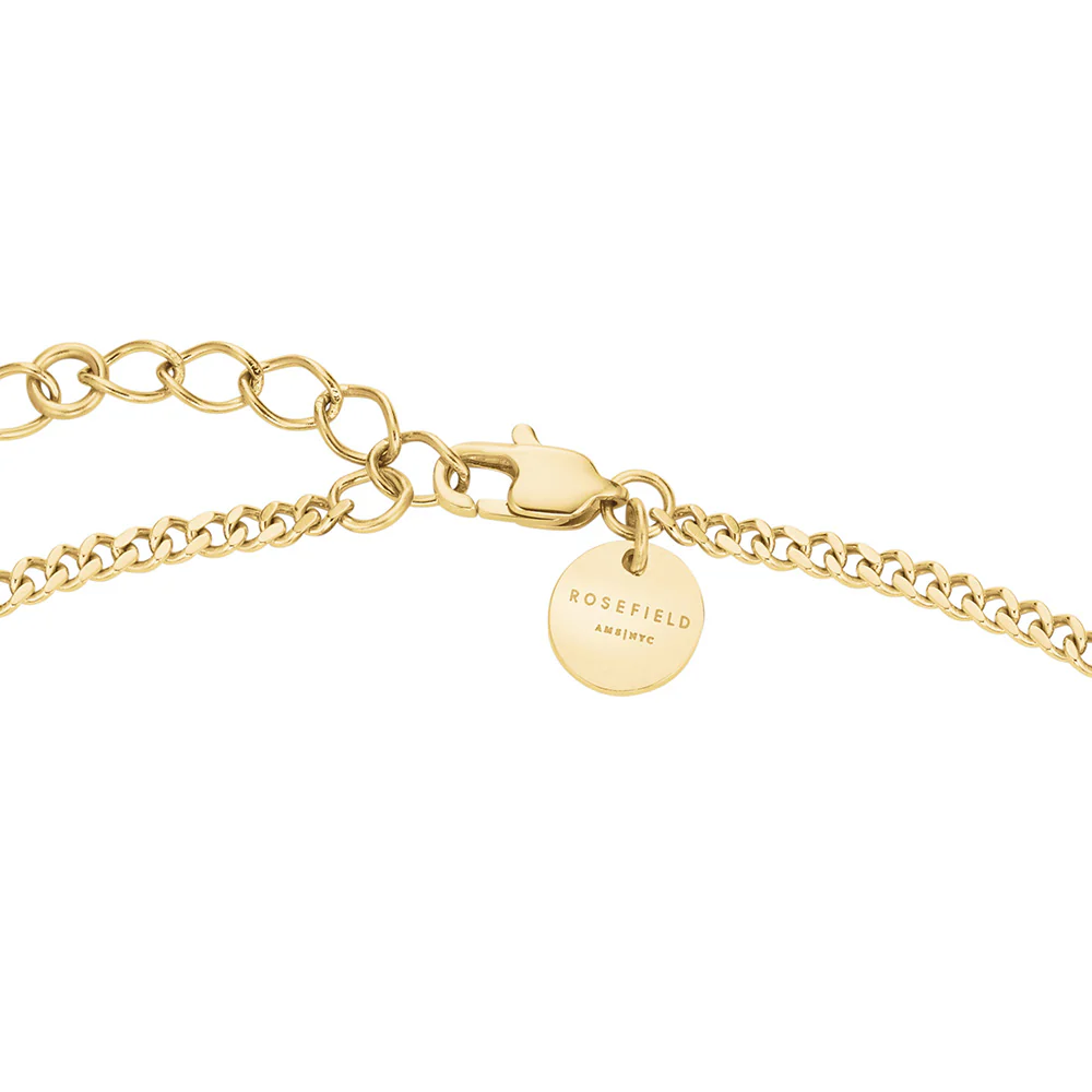 Rosefield Gold Playful Crystals Baguette Dangling Necklace - Image 5