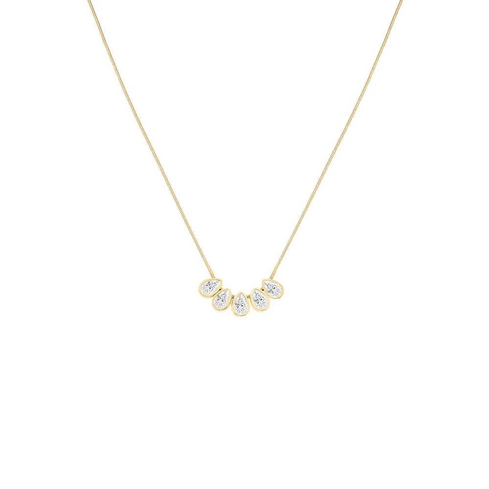 Rosefield Gold Playful Crystals Multi Drops Necklace - Image 2