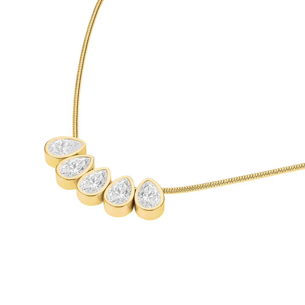 Rosefield Gold Playful Crystals Multi Drops Necklace - Image 4