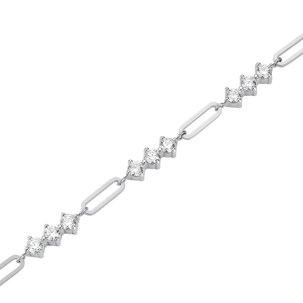 Rosefield Graduated Crystal Silver Necklace - Image 2