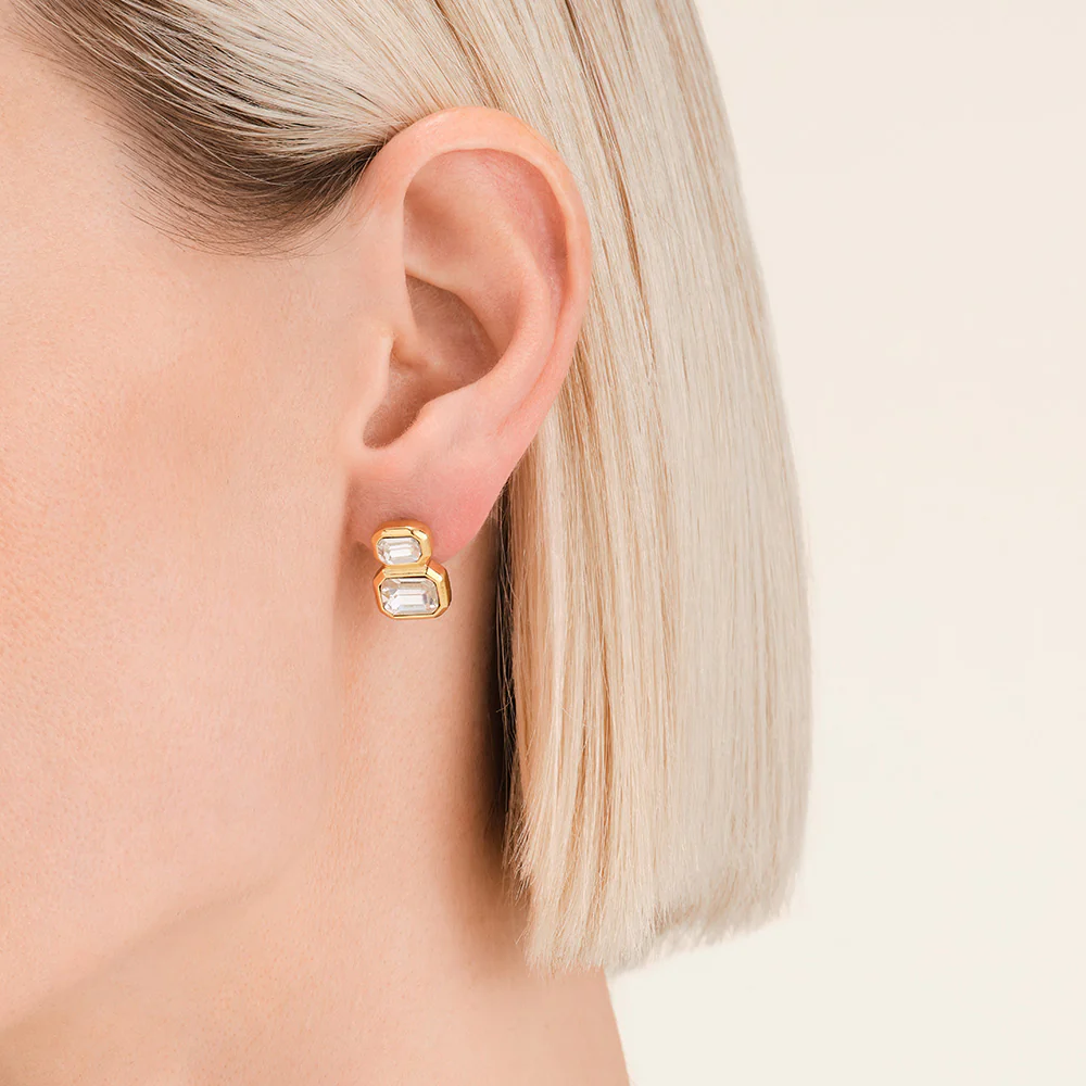Rosefield Iconic Octagon Double Studs - Image 3