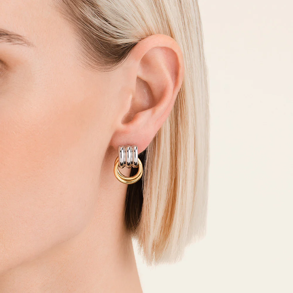 Rosefield Modern Vintage Interlaced Duotone Earrings - Image 3