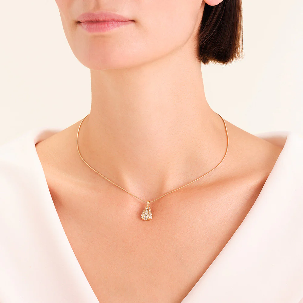 Rosefield Pave Striped Gold Necklace - Image 5